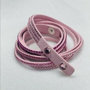 Pink Touchstone Crystal Wrap-Star Bracelet